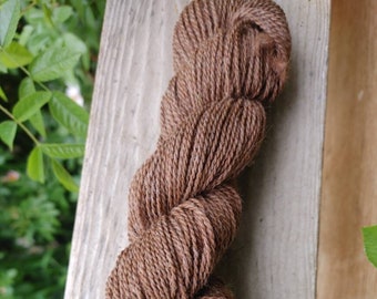 Alpaca wool blend 80-20 medium brown 2 ply yarn