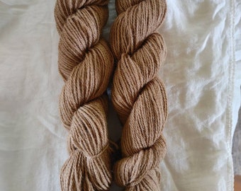 Copper Alpaca Wool Blend Yarn: 2 Ply Worsted, 80/20