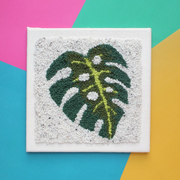 DISCONTINUING Monstera (Punch Needle KIT)