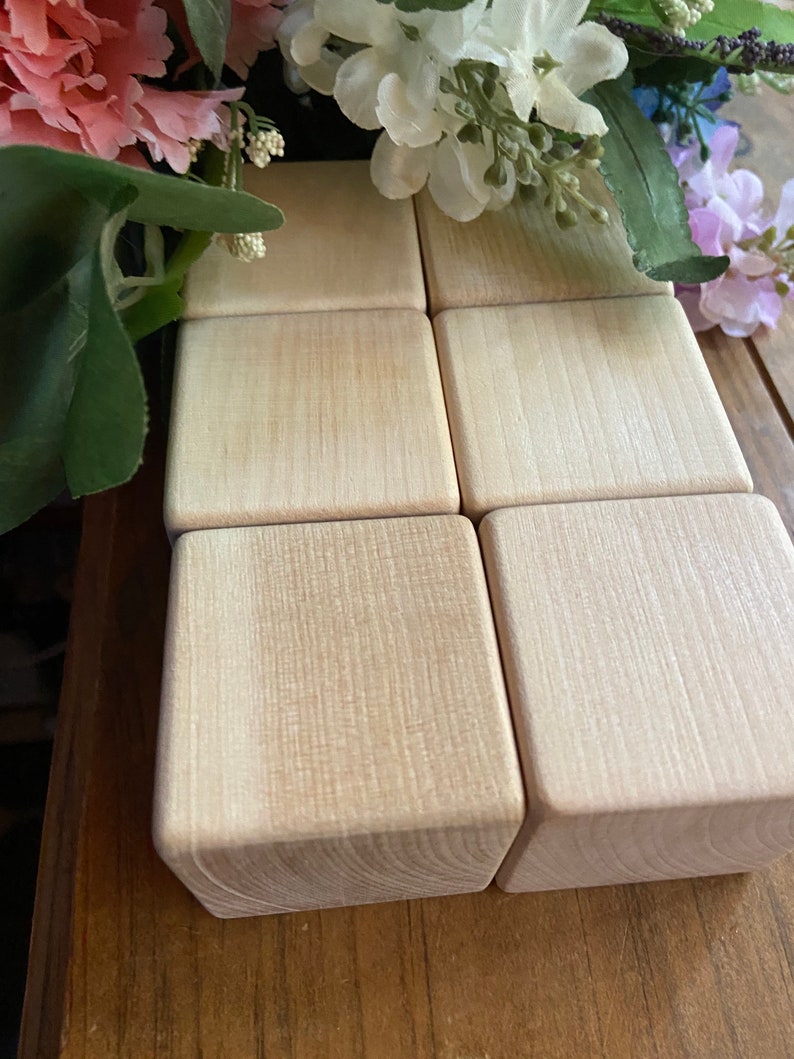 2 Smoothly Sanded Large Blank Birch Wooden Blocks DIY Etsy