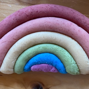 Mountain Dough - Buttery-Soft Organic Dough - Single Jars or Set of Three - Pink, Blue, and Yellow Play Dough - 100% Organic Dye - 4oz Jars
