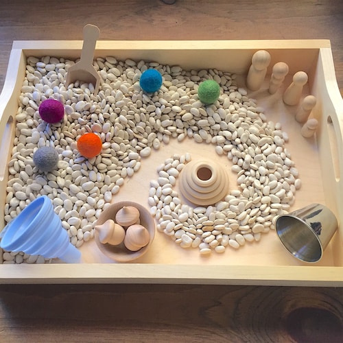 Natural Sensory Tray Montessori Inspired Etsy