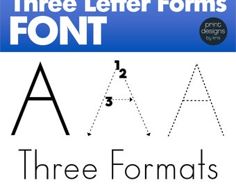 Alphabet Letter Tracing Font • Handwriting Font • Teacher Font • School Font • Teach Handwriting • Tracing Font