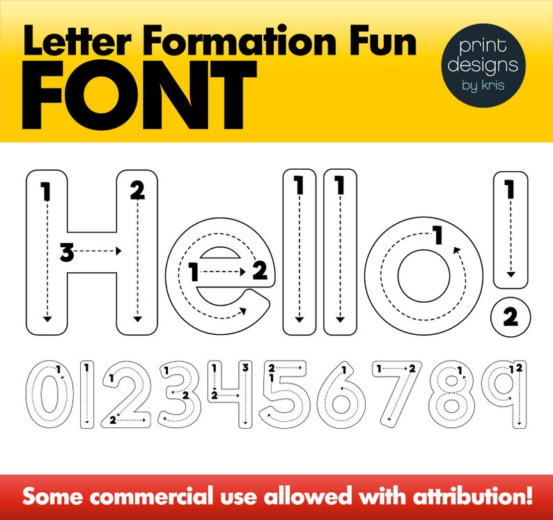 Tracing Font Letter Trace Font Letter Formation Font Writing Letters Font Preschool Font Teacher font image 5