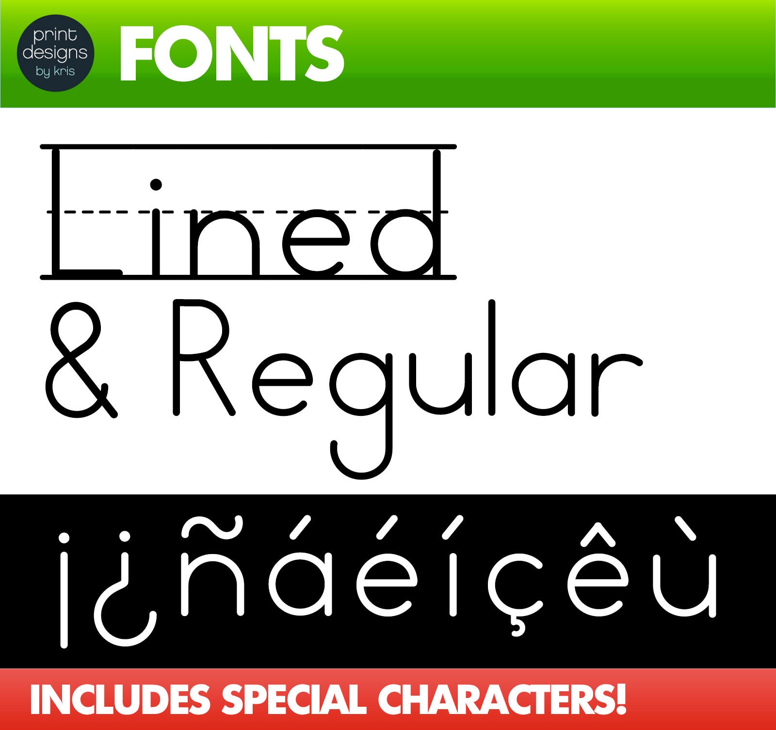 Letter Tracing Font Tracing Font Font for Learning Letters SOLID