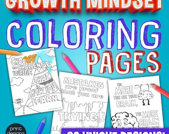 Growth Mindset Coloring Pages • Growth Mindset • Coloring Pages • Growth Mindset Materials • Teaching Materials