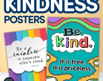 Kindness Posters • Classroom Posters • Teaching Kindness • Classroom Wall Decor • Posters for School • Teaching Posters • School Posters