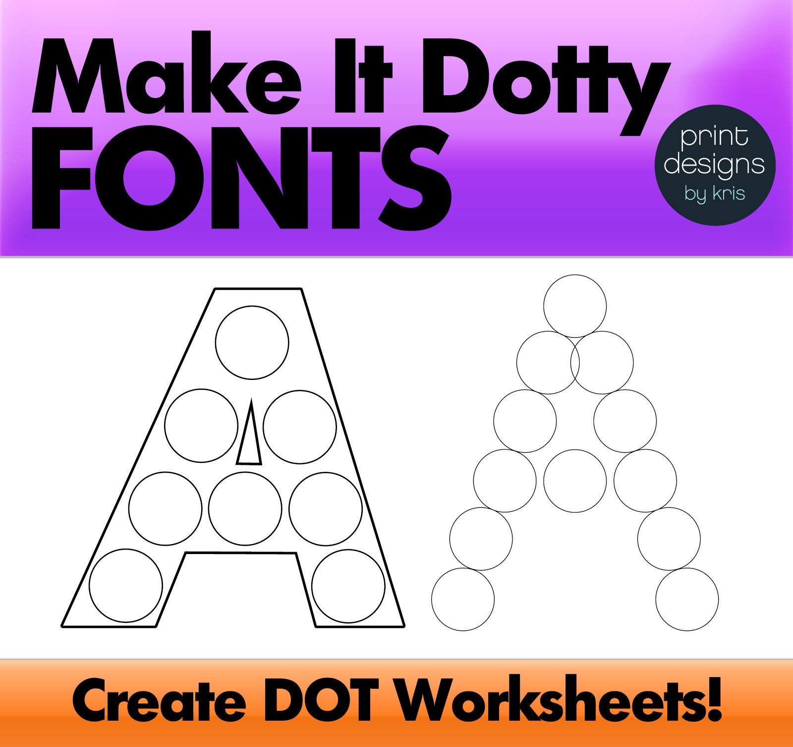 Dot Marker Font Make It Dotty Fonts Dot a Letter Font Tracing Font