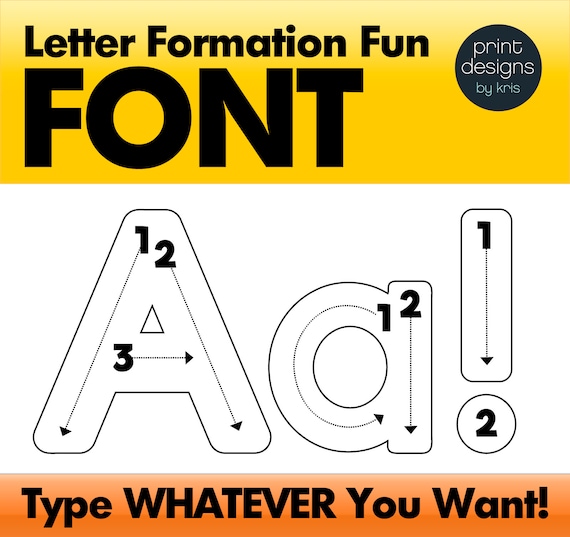 Tracing Font • Letter Trace Font  • Letter Formation Font • Writing Letters Font • Preschool Font • Teacher font