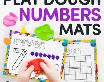 Playdoh Number Mats - Play Dough Number Mats - Learn Numbers for Preschool and Kindergarten