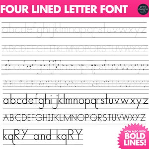 Pu&ograve; includere: Un foglio di lavoro stampabile con quattro font di lettere a quattro righe per esercitarsi a scrivere l'alfabeto in minuscolo e maiuscolo. Il foglio di lavoro include le lettere 'k', 'q' e 'r' con una guida a linea punteggiata per tracciare. Il testo 'NOW ALSO WITH BOLD LINES!' &egrave; in un'esplosione di stella rossa.
