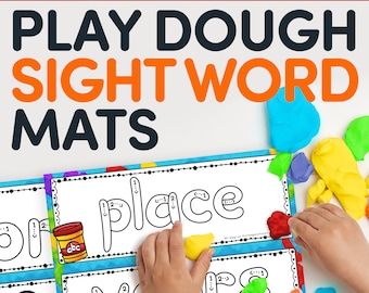 Editable Playdoh Sight Word Mats Play Dough Kindergarten Preschool Sight Word Activity