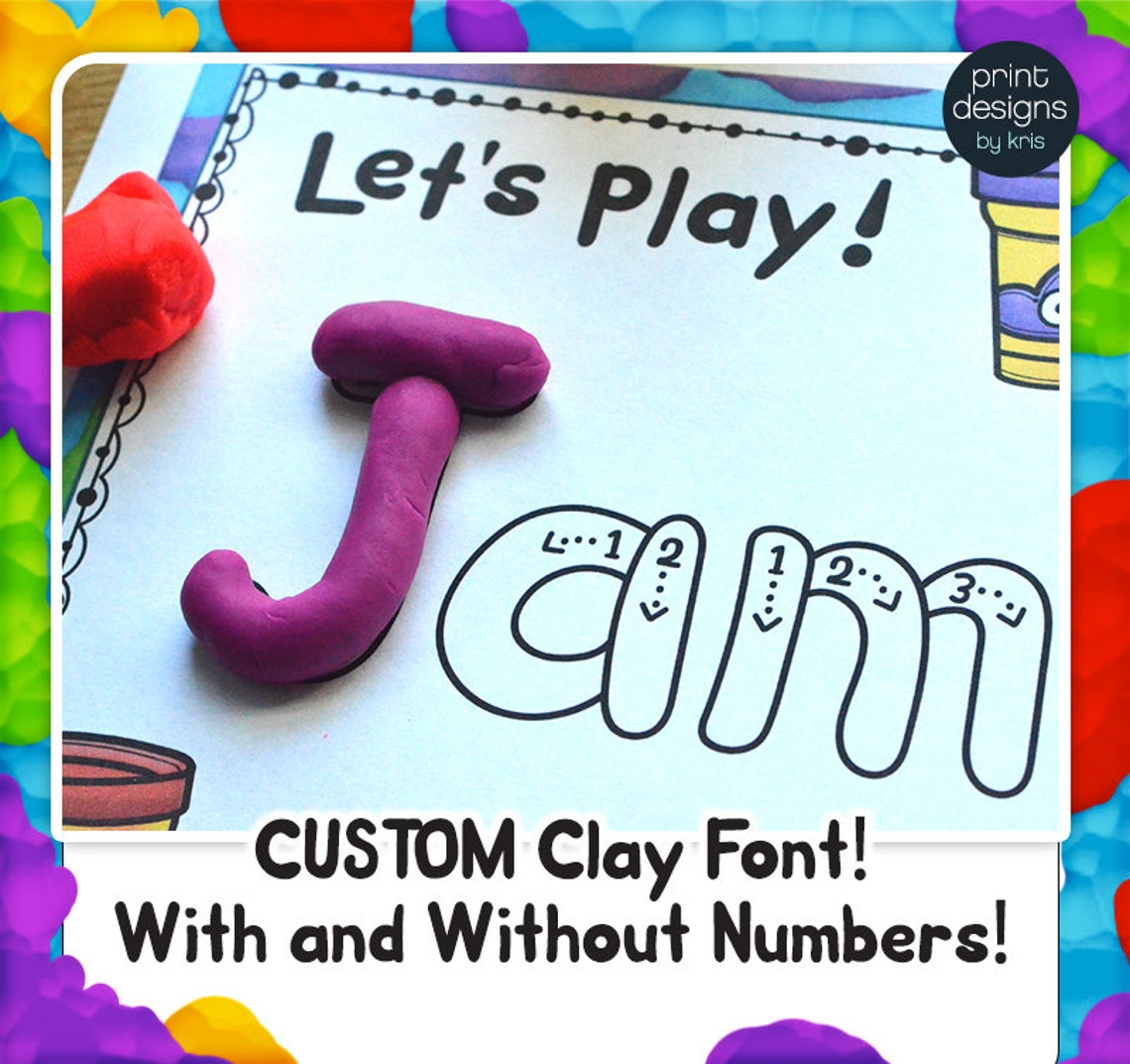 Editable Playdoh Name Mats Play Dough Kindergarten Preschool Name