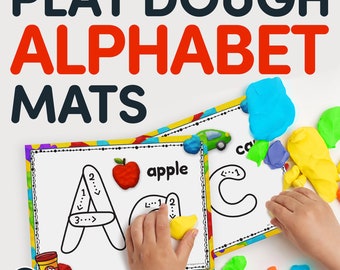 Playdoh Alphabet Letter Mats - Play Dough Alphabet Mats - Learn the Alphabet Mats for Preschool and Kindergarten