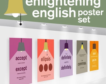 High School Poster • Mittelschule Poster • Englische Grammatik Humor Poster • High School Englisch Poster