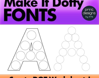 Dot Marker Font - Make it Dotty Fonts - Dot a Letter Font • Tracing Font • Teacher Font • School Font
