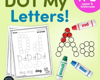 Alphabet Dot Letter Trace Activity Mats • Dot My Letters Sheets for Preschool and Kindergarten