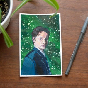 Agent Fox Mulder Acrylic Painting