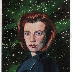 Agent Dana Scully Acrylic Painting