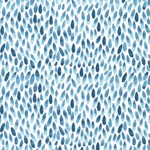 Straight Valance in Lotus Italian Denim Blue, Aqua, White, Custom Made, Fully Lined, 100% Cotton Fabric, Kitchen Window Curtains