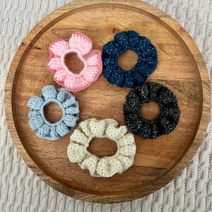 Handmade Crochet Scrunchies – Soft, Stylish, and Colorful Hair Accessories