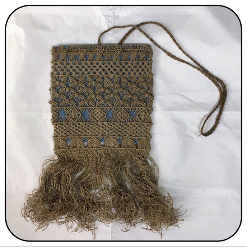 Hobo Bag Boho Bag 70s Hippie Handbag 80s Woven Purse Vintage Macrame Cross body Bag Shoulder Bag Small Purse Knitted Bag