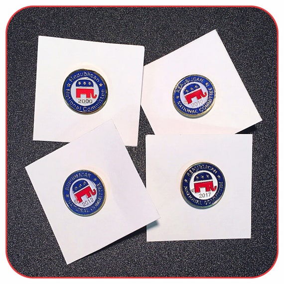 Vintage Republican National Committee Enamel Pins… - image 1