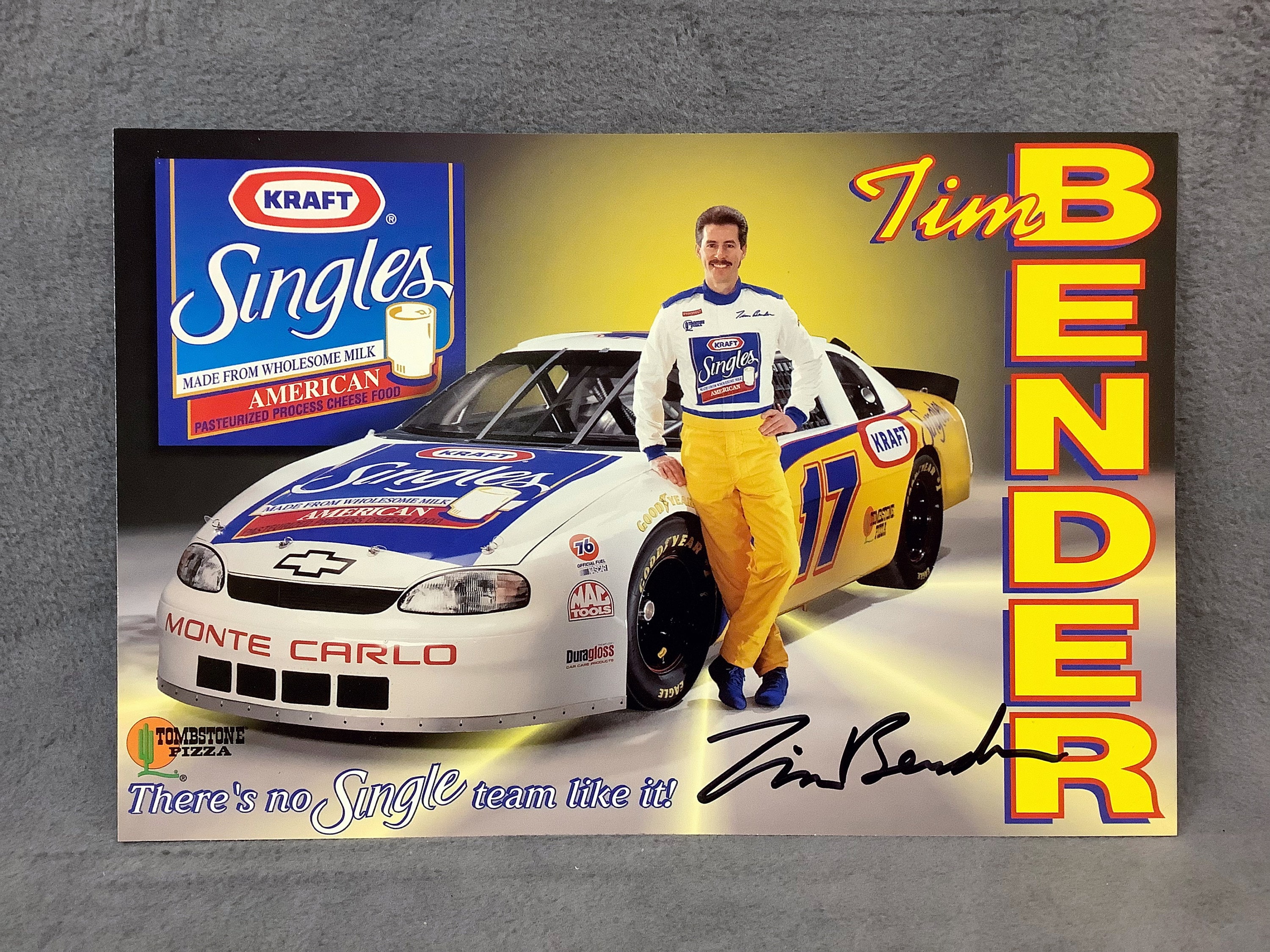 Tim Bender Signed 1997 NASCAR Bush Grand National Series #17 Kraft