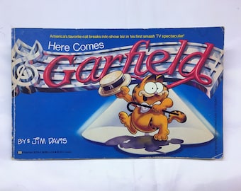 Here Comes Garfield Vintage Full Color Book by Jim Davis, First Edition 1982 Ballentine Softcover Book, First Garfield Book