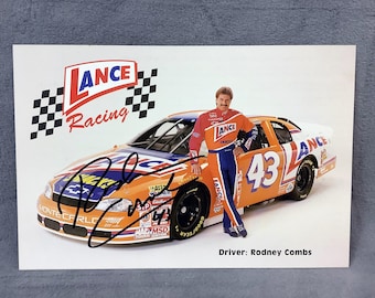 ビンテージ NHRA NASCAR メイン スポンサー 煙草 広告AD＆ パネル Rodney Combs Signed 1997 NASCAR Bush Grand National Series #43