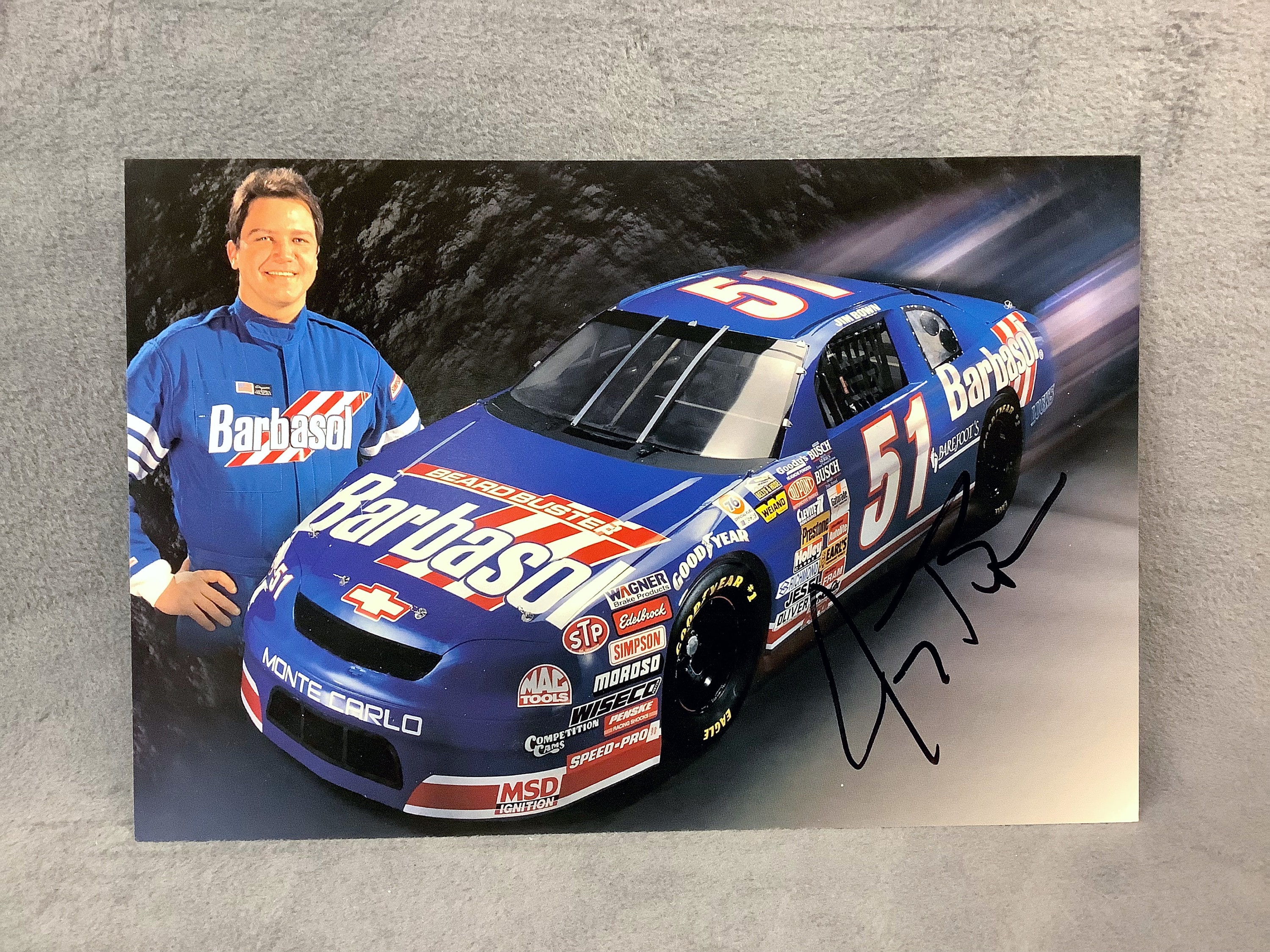 Jim Bown Signed 1996 NASCAR Bush Grand National Series #51