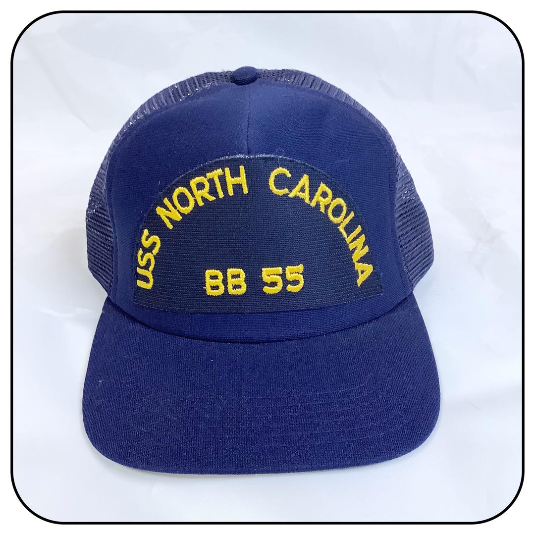 USS North Carolina 88-55 Navy Ship Embroidered Adjustable Snap