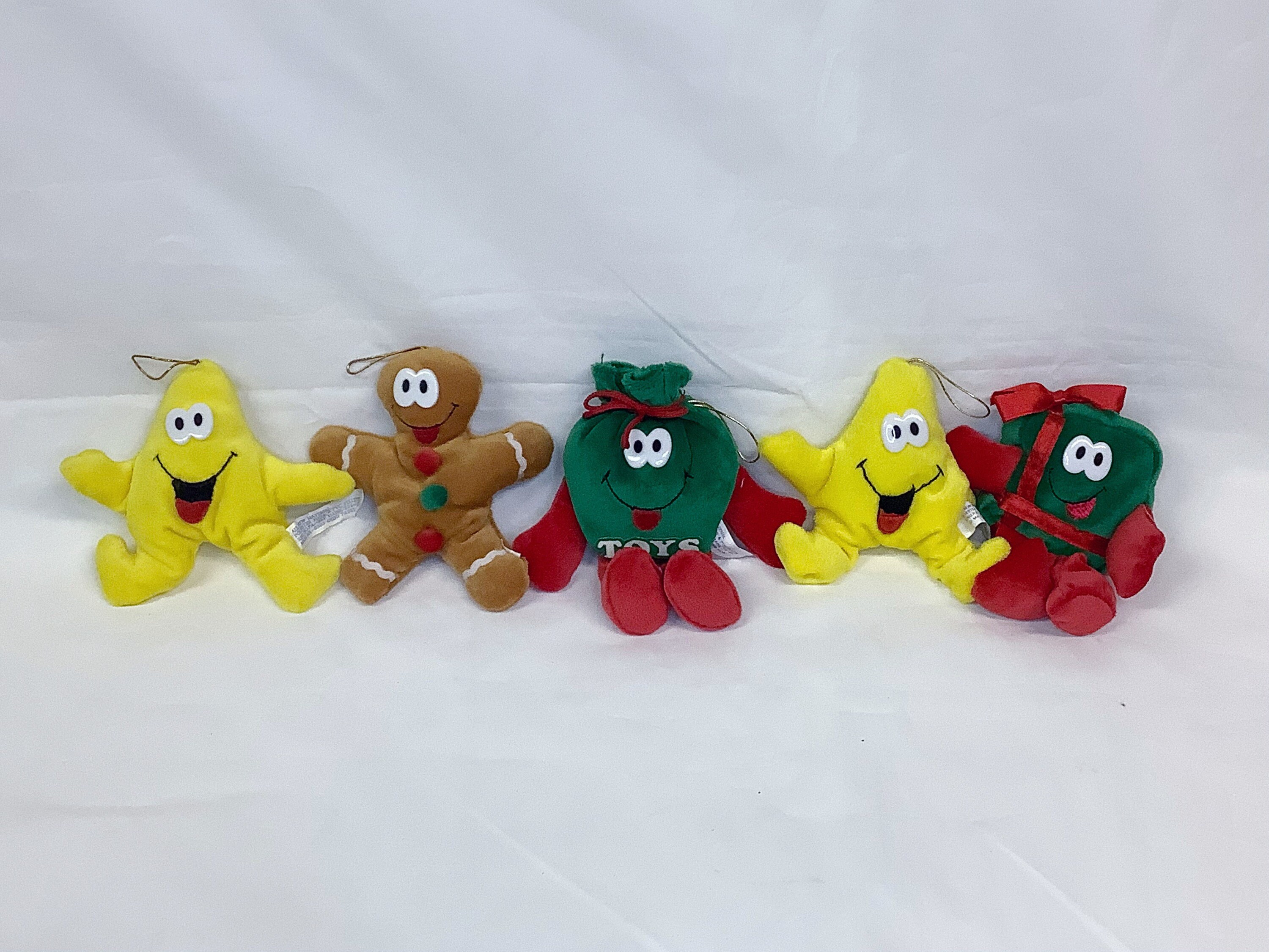 Dandee International Plush Christmas Ornaments Lot, Plush