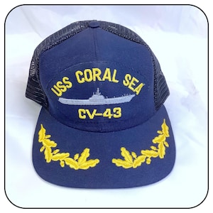 USS Coral Sea CV-43 Embroidered Navy Ball Cap