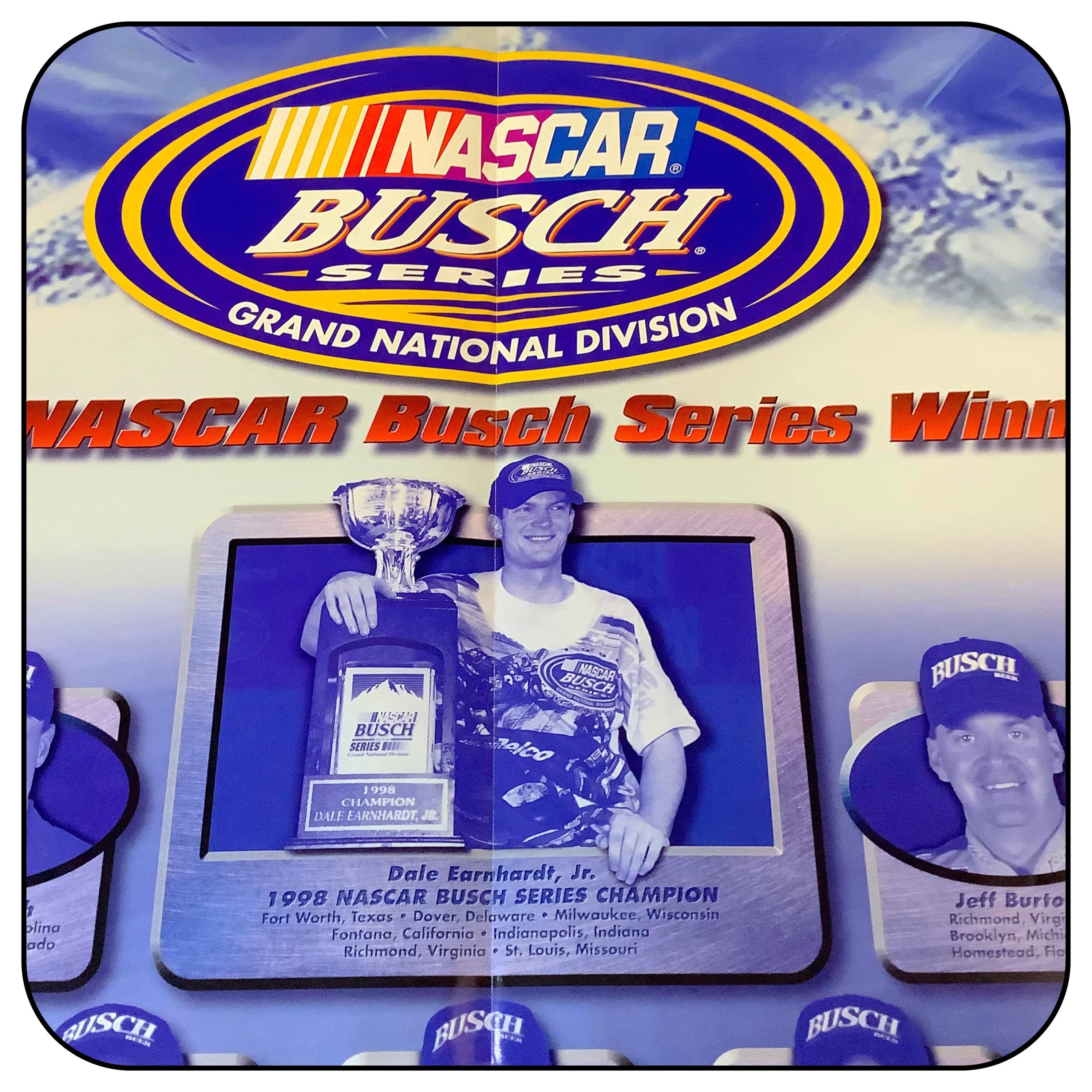 優勝予定記念ポスター　1998 Nascar 1998 Bush Grand National Series Winners Poster and 1999