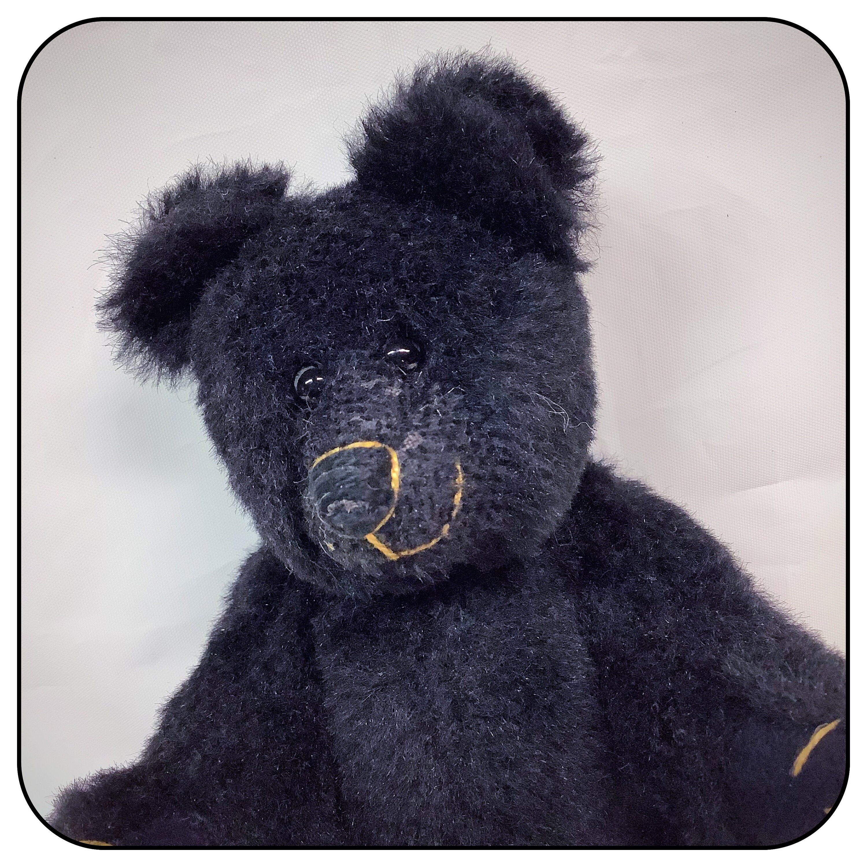 The Beary Patch Vintage Black Teddy Bear by Lorraine A. Commins 