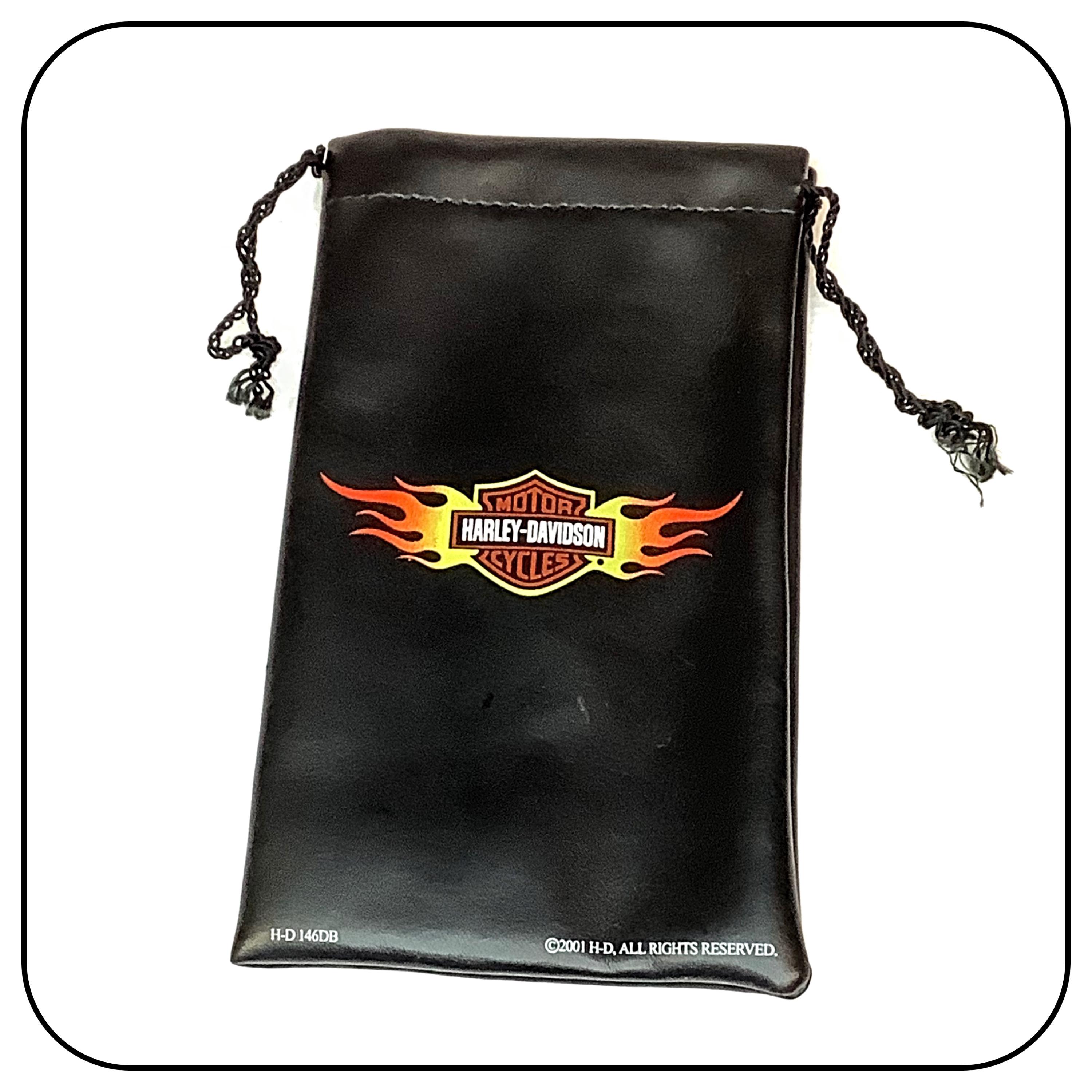 Harley-davidson Motorcycles 2001 Black Soft Case Sunglasses Pouch