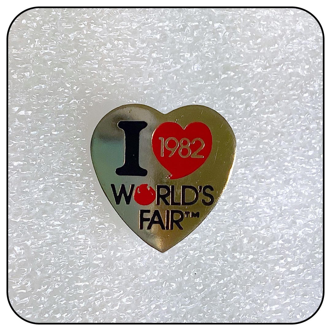 Vintage Heart Shape 1982 World's Fair Lapel Pin Knoxville, Tenn-i