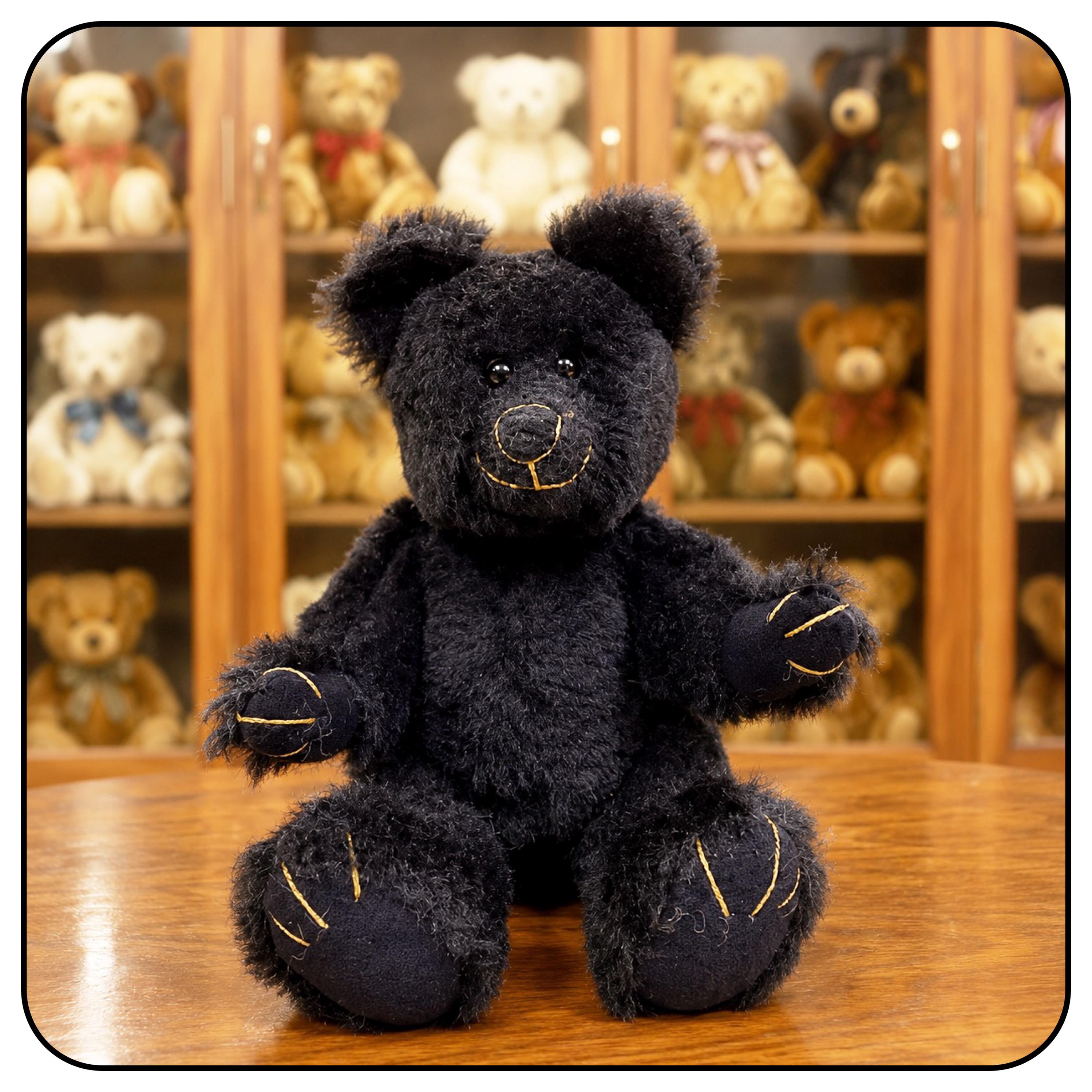 The Beary Patch Vintage Black Teddy Bear by Lorraine A. Commins