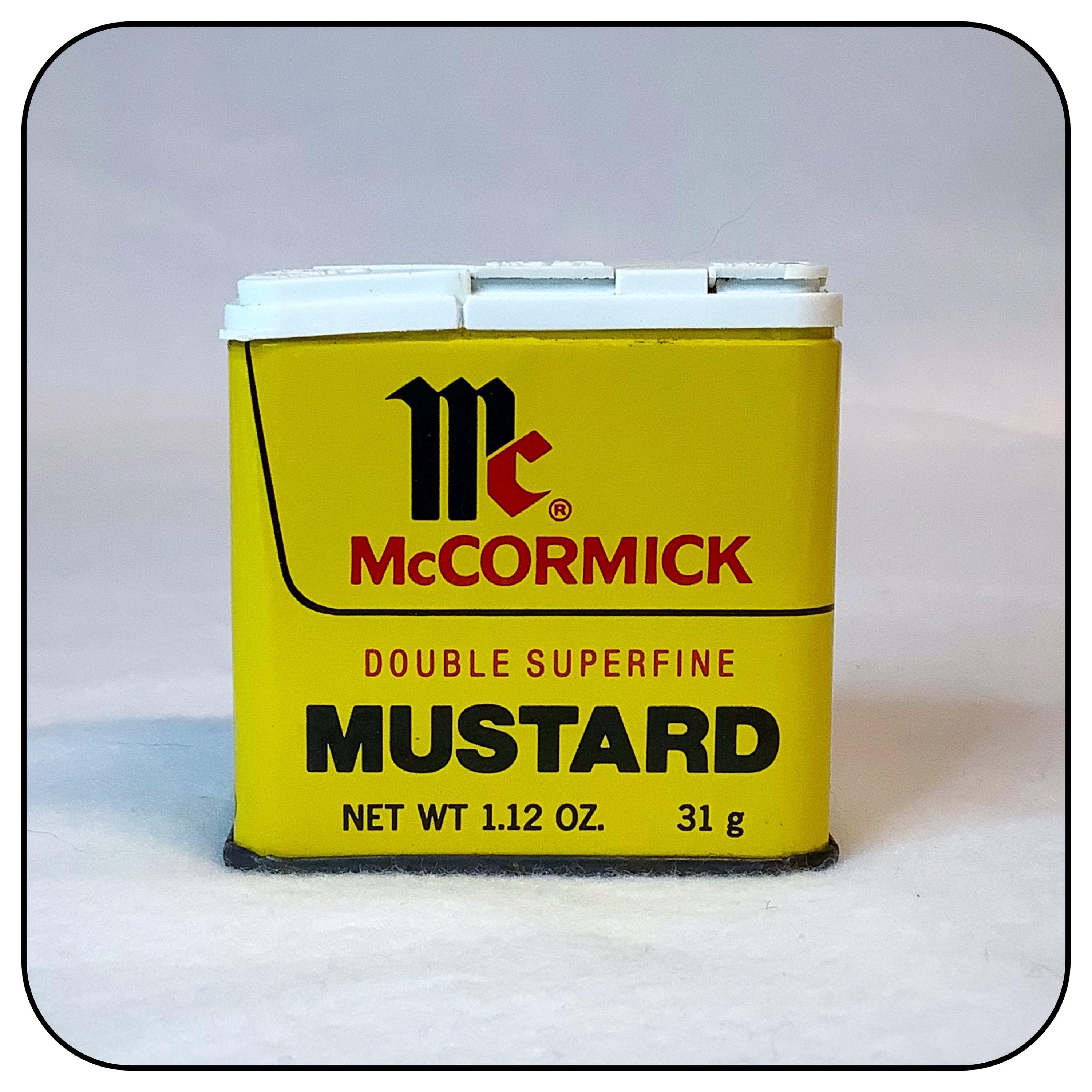 Vintage Mccormick Double Superfine Mustard Spice Tin Metal W