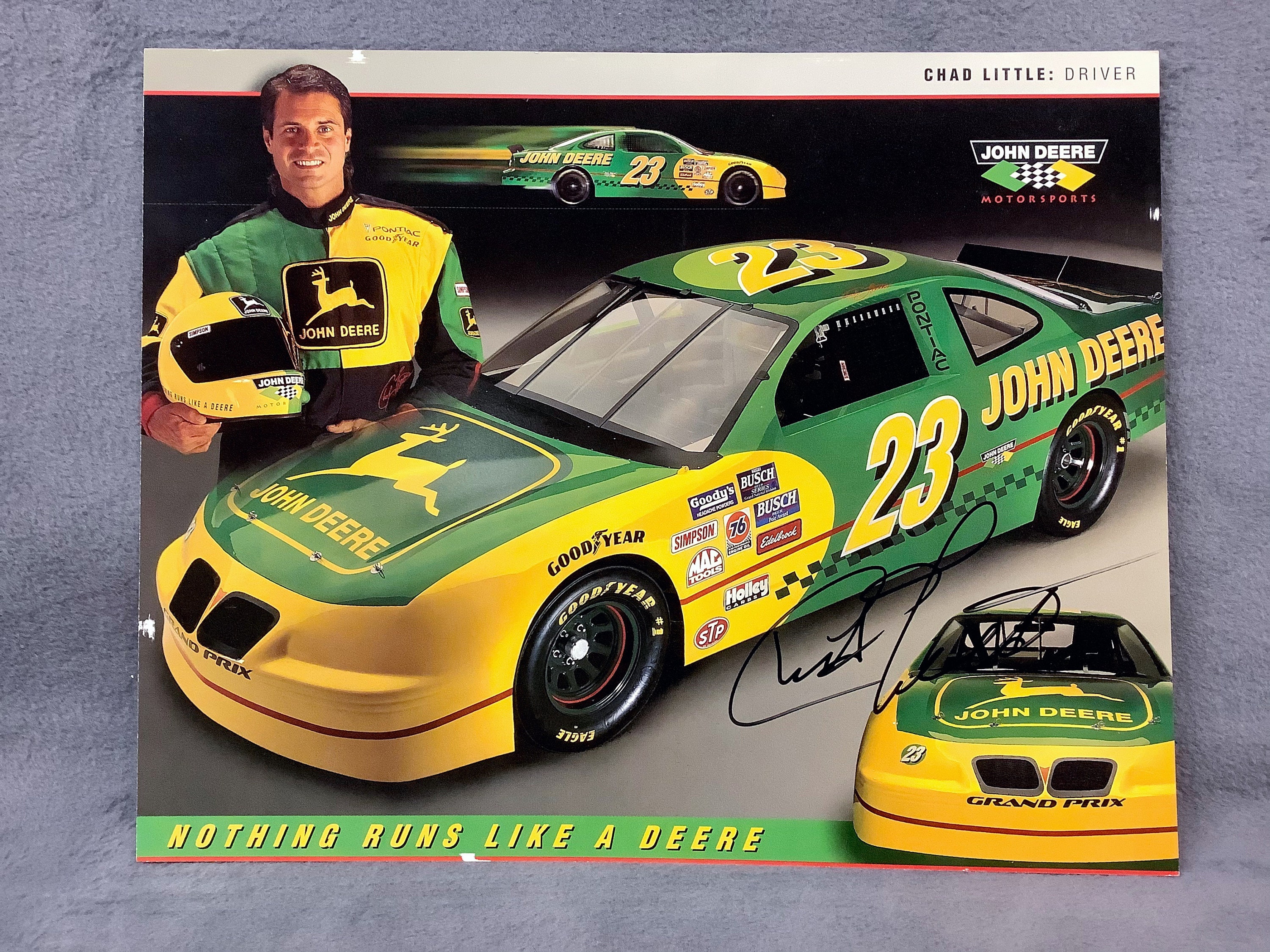 Chad Little Signed 1996 NASCAR Bush Grand National Series #23 John