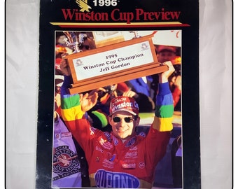 Signed 1996 Winston Cup Preview Official Program & Autograph Book
