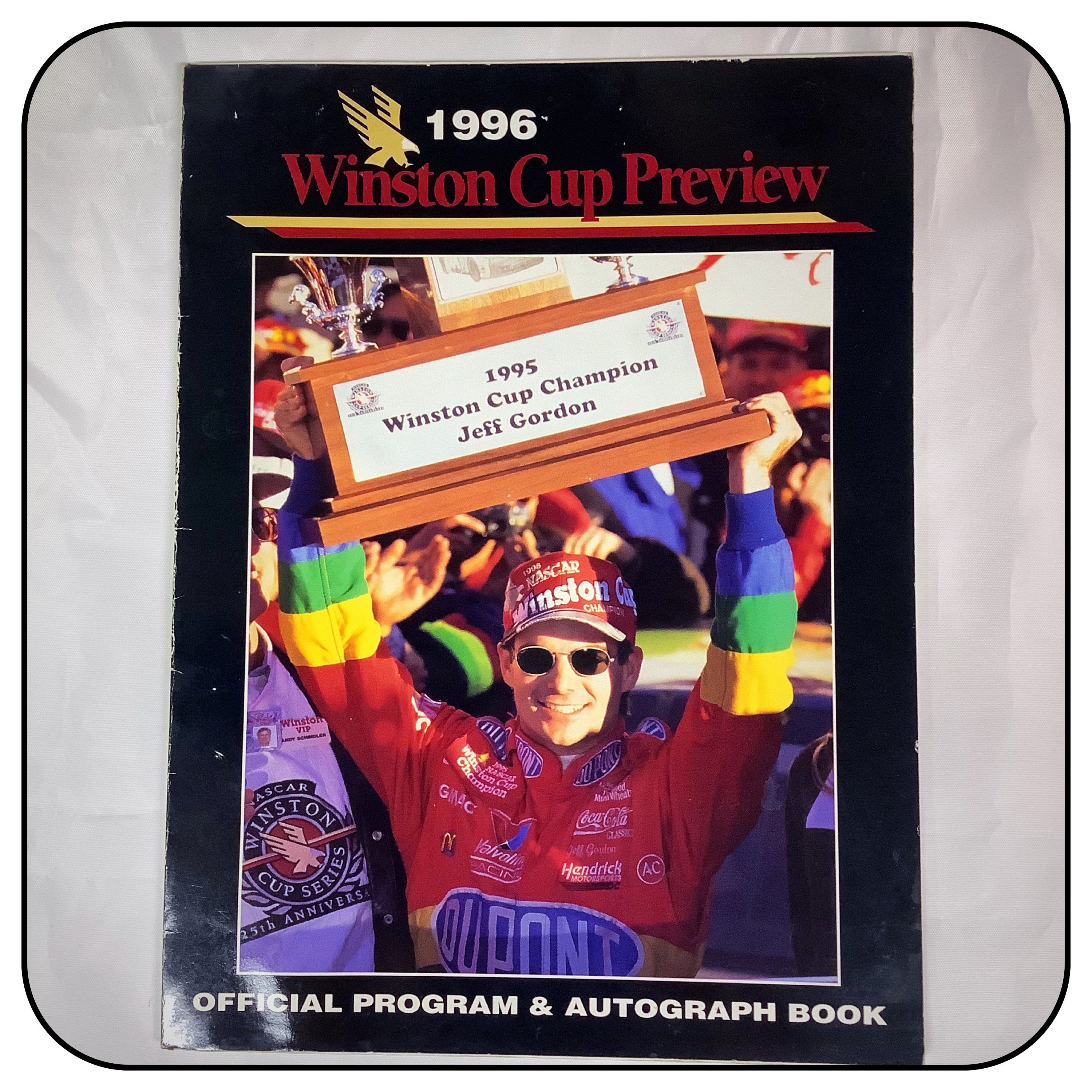 Signed 1996 Winston Cup Preview Official Program & Autograph Book