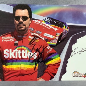 Ernie Irvan Signed 1998 NASCAR Winston Cup Series #36 Skittles