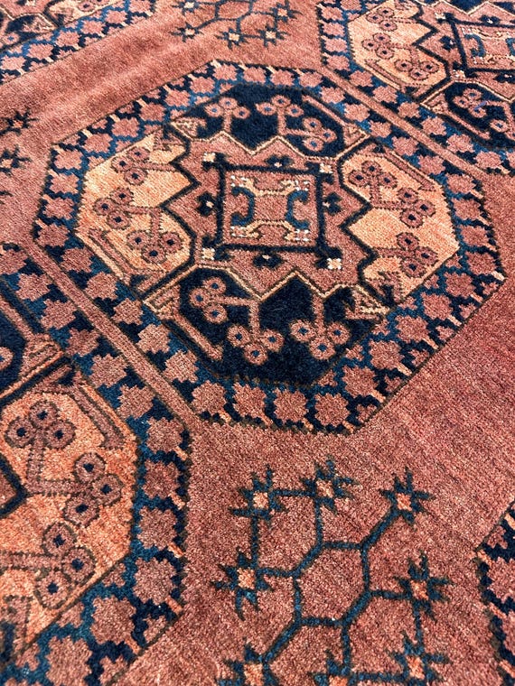 トルコ産　ハンドメイドウールカーペット（手織り） 大型ヴィンテージ手織りトルコ絨毯：特大ウールカーペット（11.4 x 8.8