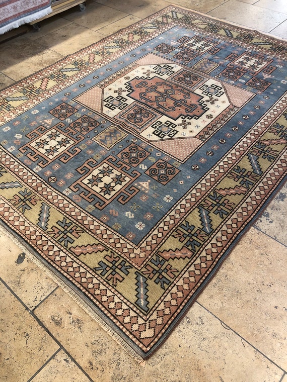 Turkish Vintage Carpet. Vintage Rug. Turkish Rug. Blue Carpet. Free Ahipping. 7.5 X 5.6 Feet. - Etsy Turkish Vintage Carpet. Vintage Rug. Turkish Rug. Blue Carpet. Free Ahipping. 7.5 X 5.6 Feet. - Etsy