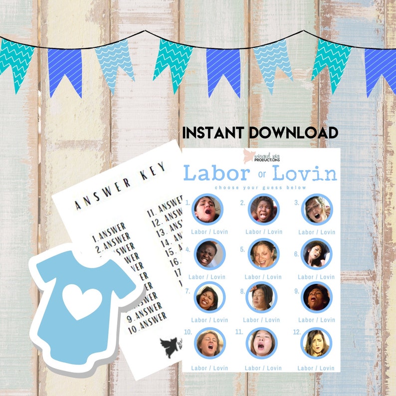 Love Or Labor Baby Shower Game Printable