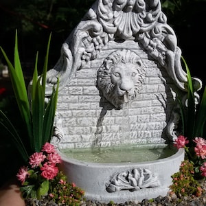 Dollhouse Miniature Fountain, Mini Garden Ornaments, Inch Scale Miniature, 1/12 Scale,  Fairy Garden