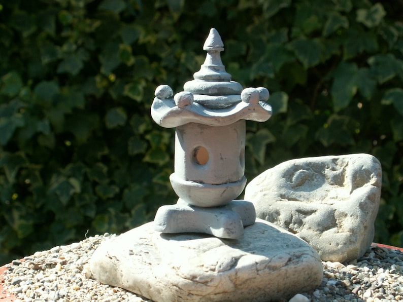 Dollhouse Miniature Japanese Garden Lantern Dollhouse Miniature Japanese Garden, Miniature Zen Garden Ornaments