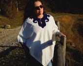 Superior Mexican Poncho Cape, 100 sheep wool from Tlaxcala, Mexico, Fair trade